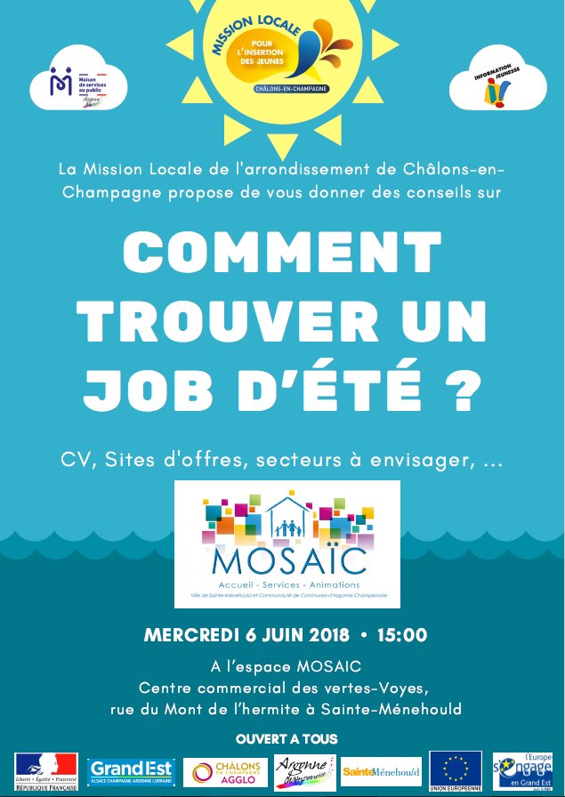 Rendez-vous de l'emploi : Jobs d'été - Sainte-Ménehould
