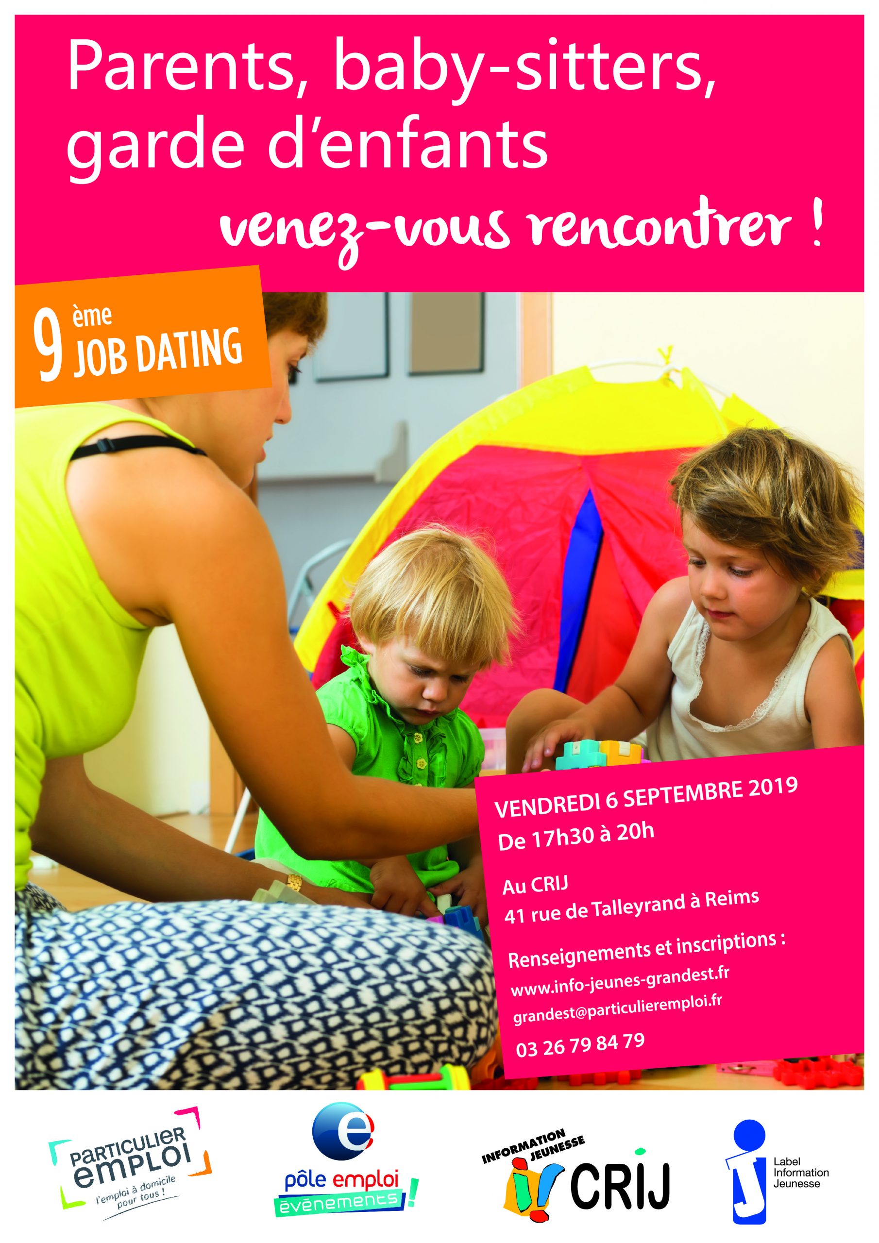 Job dating Garde d'enfants à domicile - Reims