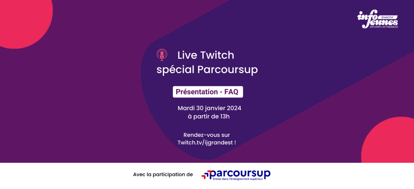Live Twitch spécial Parcoursup !