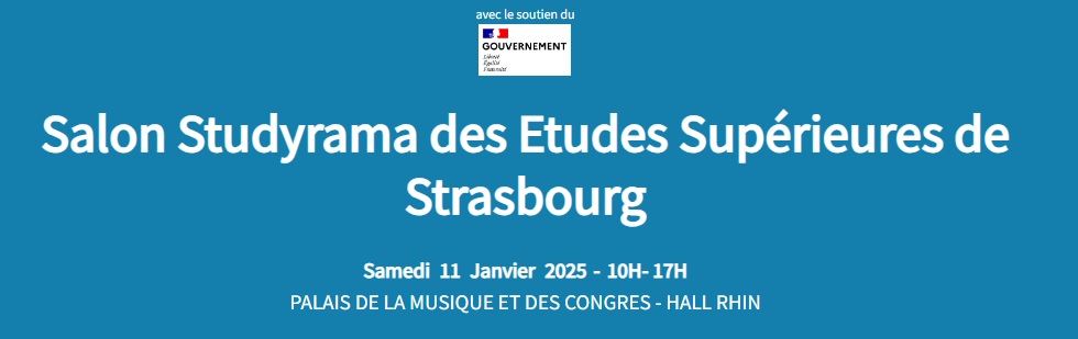 Salon Studyrama des Études Supérieures de Strasbourg - Strasbourg (67) - 11 janvier 2025