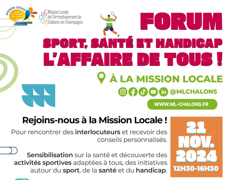 FORUM SPORT SANTÉ ET HANDICAP L’AFFAIRE DE TOUS !