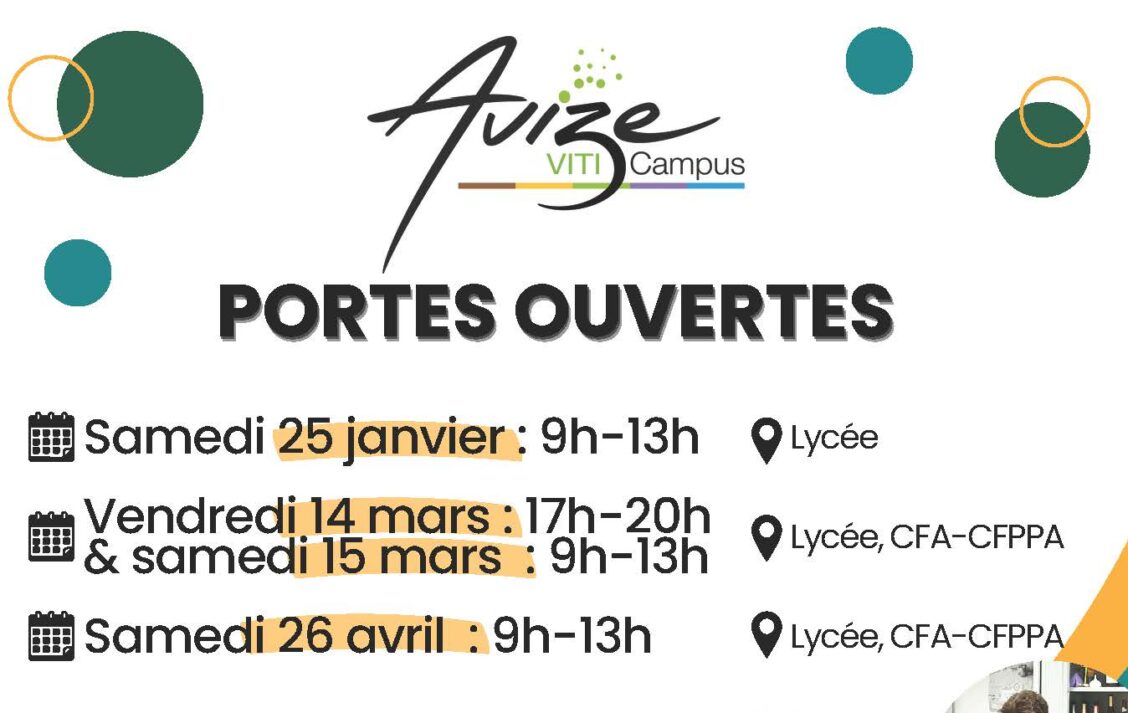 Portes Ouvertes à Avize Viti Campus - 25 janvier 2025