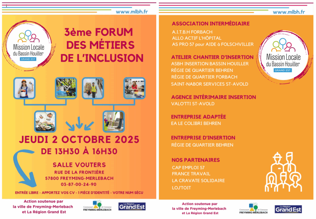 FORUM DES METIERS DE L'INCLUSION